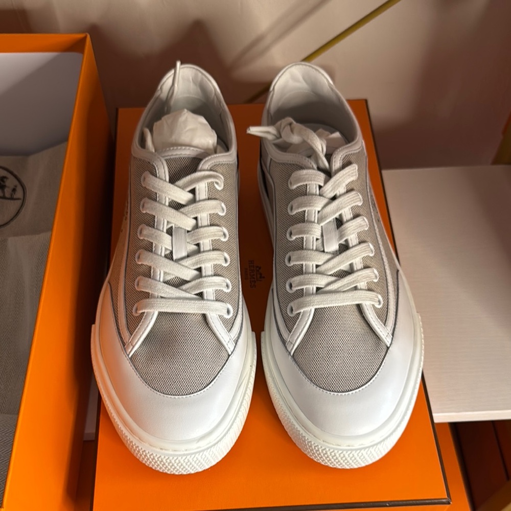 Hermes Get Sneaker Size 40 Canvas and Rubber